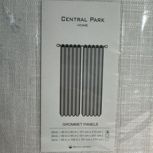Central Park Home Ombre Grommet Panels Window Curtain Panel Linen Gradient - Picture 3 of 6